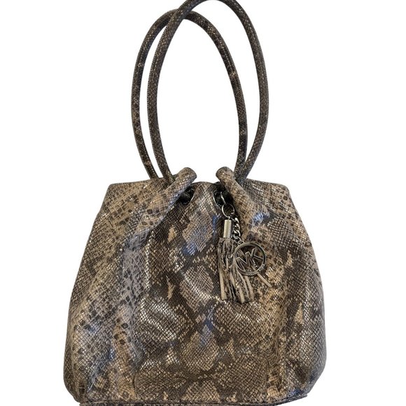 VINTAGE MICHAEL KORS - Faux Snakeskin / Slouchy Hobo Bag - Boho Chic